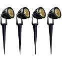 Nortek Hydra 5W Led Garden Light Adjustable Waterproof Outdoor Garden Lights, Led Spot Light and Spike Light for Garden Decor, Aluminum Die Cast Body, Rustproof, Led Light. (Warm White, Pack of 4)
