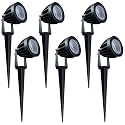 Nortek Hydra 5W Cool White LED Garden Lights | Adjustable Spike Lights for Garden Decor | Rustproof Aluminum Die-Cast Body | IP65 Rated LED Garden Lights for Pathways, Terraces, and Walls Pack of 6