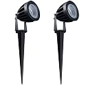 Nortek Hydra 5W Cool White LED Garden Lights | Adjustable Spike Lights for Garden Decor | Rustproof Aluminum Die-Cast Body | IP65 Rated LED Garden Lights for Pathways, Terraces, and Walls Pack of 2