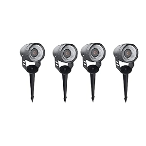 nortek spica 5 watt adjustable waterproof outdoor garden led spot light and spike light aluminum body rustproof plant light rgb red green blue pack of 4