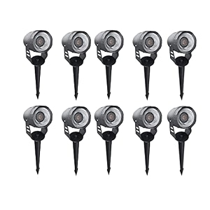nortek spica 5 watt adjustable waterproof outdoor garden led spot light and spike light aluminum body rustproof plant light rgb red green blue pack of 10