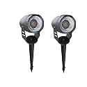 Nortek Spica 5 Watt Adjustable Waterproof Outdoor Garden LED Spot Light and Spike Light, Aluminum Body, Rustproof, Plant Light. (RGB (Red, Green, Blue), Pack of 2)