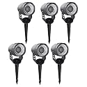 Nortek Spica 5 Watt Adjustable Waterproof Outdoor Garden LED Spot Light and Spike Light, Aluminum Body, Rustproof, Plant Light. (RGB (Red, Green, Blue), Pack of 6)