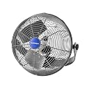 NORTHSKY 12" Industrial Wall Fan, 3 Speeds, 2400 CFM High Velocity Wall Mount Fan, 1/8 HP, 360° Head Hit, Ideal for Greenhouse, Workshop, Garage, Commercial Use, UL Listed