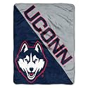 Northwest The Company NCAA Connecticut Huskies Micro Raschel Throw Blanket, 46" x 60", Halftone