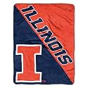 Northwest The Company NCAA Illinois Illini Micro Raschel Throw Blanket, 46" x 60", Halftone
