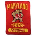 Northwest The Company NCAA Maryland Terrapins Micro Raschel Throw Blanket, 46" x 60", Varsity
