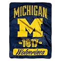 Northwest The Company NCAA Michigan Wolverines Micro Raschel Throw Blanket, 46" x 60", Varsity