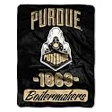 Northwest The Company NCAA Purdue Boilermakers Micro Raschel Throw Blanket, 46" x 60", Varsity