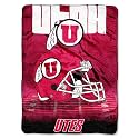 Northwest The Company NCAA Utah Utes Micro Raschel Throw Blanket, 60" x 80", Overtime