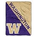 The Northwest Company NCAA Washington Huskies Micro Raschel Throw Blanket, 46" x 60", Halftone Legacy