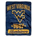 Northwest The Company NCAA West Virginia Mountaineers Micro Raschel Throw Blanket, 46" x 60", Varsity