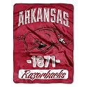 Northwest NCAA Arkansas Razorbacks Unisex-Adult Micro Raschel Throw Blanket, 46" x 60", Varsity