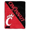 Northwest NCAA Cincinnati Bearcats Unisex-Adult Micro Raschel Throw Blanket, 46" x 60", Halftone