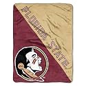 Northwest NCAA Florida State Seminoles Micro Raschel Throw Blanket – Halftone Design – Soft Warm College Team Blanket, 46" x 60" (Pack of 6)
