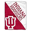 Northwest NCAA Indiana Hoosiers Micro Raschel Throw Blanket – 46 x 60 Inches – Halftone Design – Soft Warm Stadium Blanket