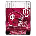 Northwest NCAA Indiana Hoosiers Unisex-Adult Micro Raschel Throw Blanket, 60" x 80", Overtime