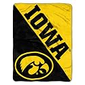 Northwest NCAA Iowa Hawkeyes Unisex-Adult Micro Raschel Throw Blanket, 46" x 60", Halftone