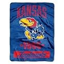Northwest NCAA Kansas Jayhawks Unisex-Adult Micro Raschel Throw Blanket, 46" x 60", Varsity