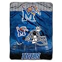 Northwest NCAA Memphis Tigers Micro Raschel Throw Blanket, 60" x 80", Overtime