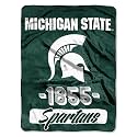 Northwest NCAA Michigan State Spartans Unisex-Adult Micro Raschel Throw Blanket, 46" x 60", Varsity