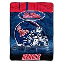Northwest NCAA Mississippi Old Miss Rebels Unisex-Adult Micro Raschel Throw Blanket, 60" x 80", Overtime