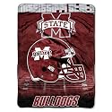 Northwest NCAA Mississippi State Bulldogs Unisex-Adult Micro Raschel Throw Blanket, 60" x 80", Overtime