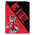 Northwest NCAA North Carolina State Wolfpack Unisex-Adult Micro Raschel Throw Blanket, 46" x 60", Halftone