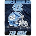 Northwest NCAA North Carolina Tar Heels Unisex-Adult Micro Raschel Throw Blanket, 60" x 80", Overtime