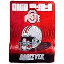 Northwest NCAA Ohio State Buckeyes Unisex-Adult Micro Raschel Throw Blanket, 60" x 80", Overtime
