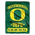 Northwest NCAA Oregon Ducks Unisex-Adult Micro Raschel Throw Blanket, 46" x 60", Varsity