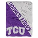 Northwest NCAA TCU Horned Frogs Unisex-Adult Micro Raschel Throw Blanket, 46" x 60", Halftone