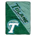 Northwest NCAA Tulane Green Wave Unisex-Adult Micro Raschel Throw Blanket, 46" x 60", Halftone