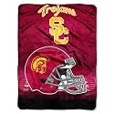 Northwest NCAA USC Trojans Unisex-Adult Micro Raschel Throw Blanket, 60" x 80", Overtime