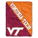 Northwest NCAA Virginia Tech Hokies Unisex-Adult Micro Raschel Throw Blanket, 46" x 60", Halftone