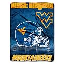Northwest NCAA West Virginia Mountaineers Unisex-Adult Micro Raschel Throw Blanket, 60" x 80", Overtime