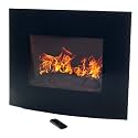 Northwest Wall Mounted Electric Fireplace, Black, 25.5” x 4” x 20.25”