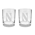 Northwestern Wildcats 2-Sided Satin Finish Rock Glass Set of 2 14oz
