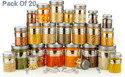 NORVIUM Glass Grocery Container  - 1200 ml, 650 ml, 350 ml, 250 ml