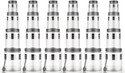 NORVIUM Plastic Grocery Container  - 1250 ml, 650 ml, 350 ml, 250 ml (Pack of 24, Silver)