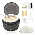 Professional Men's Nose Waxing Set, USB-C Electric Hard Wax Melter with Removable Silicone Pot, 50g Beads & 10 Sticks for Nose, Ear & Eyebrow Facial Hair Removal Wax Grooming Kit (Black)