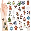 Nosiny 240 Pcs Christmas Temporary Tattoos, Winter Glitter Tattoos