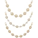 Nosiny 3 Pcs Crystal Bag Chains for Handbags, Handbag Purse Replacement