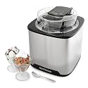 Nostalgia 2-Quart Electric Ice Cream Maker – Make Homemade Ice Cream, Gelato, Sorbet &amp; Frozen Yogurt – No Salt/Ice Needed, Digital Controls, Mix-In Chute &amp; Freezing Gel Canister – Stainless Steel