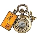 Tiong Nostalgia Movie Theme Design Alloy Quartz Pocket Watch with Necklace Chain