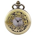 Tiong Nostalgia Movie Theme Design Alloy Quartz Pocket Watch with Necklace Chain