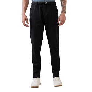 Nostrum Mens Smart-Casual Tapered Trousers for Men
