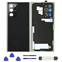 Note 20 Ultra Back Glass Replacement Cover Housing Door Panel for Samsung Galaxy Note 20 Ultra 5G with Frame Lens Tape + Tools (Mystic Black)