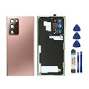 Note 20 Ultra Back Glass Replacement Rear Glass for Samsung Galaxy Note 20 Ultra 5G All Carriers Back Cover Housing Door with Camera Lens Parts and Tools(Mystic Bronze)