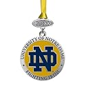 Notre Dame Class of 2026 Ornament | Hand-Sculpted Christmas Tree Ornament | Intricately Crafted Metal Pewter Alma Mater Inlay by Heritage Pewter
